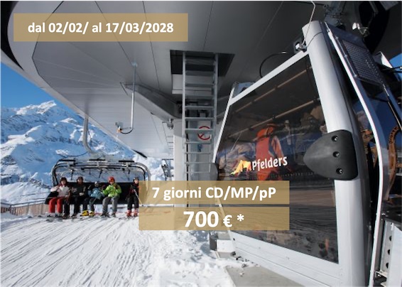 Offerte delle settimane Settimana bianca dal 02/02/ - 17/03/2028 - giorni CD/MP/pP - 700 € *